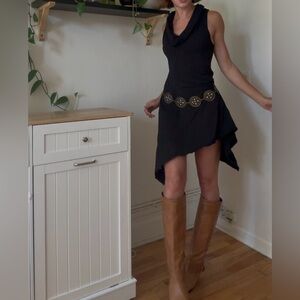 Tristan Black Asymmetrical Fairycore Hem Dress (M)